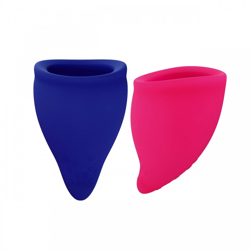 Fun Factory Fun Cup Explore Kit Silicone Menstrual Cups - Pink & Ultramarine